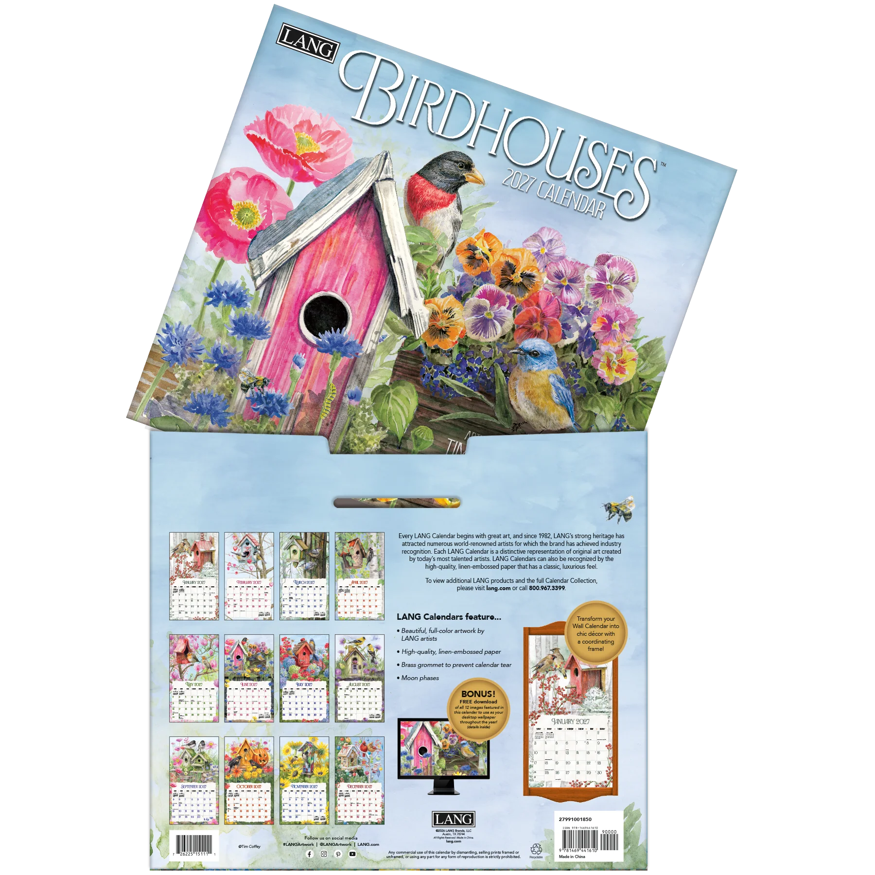 2027 Lang Calendar: Birdhouses