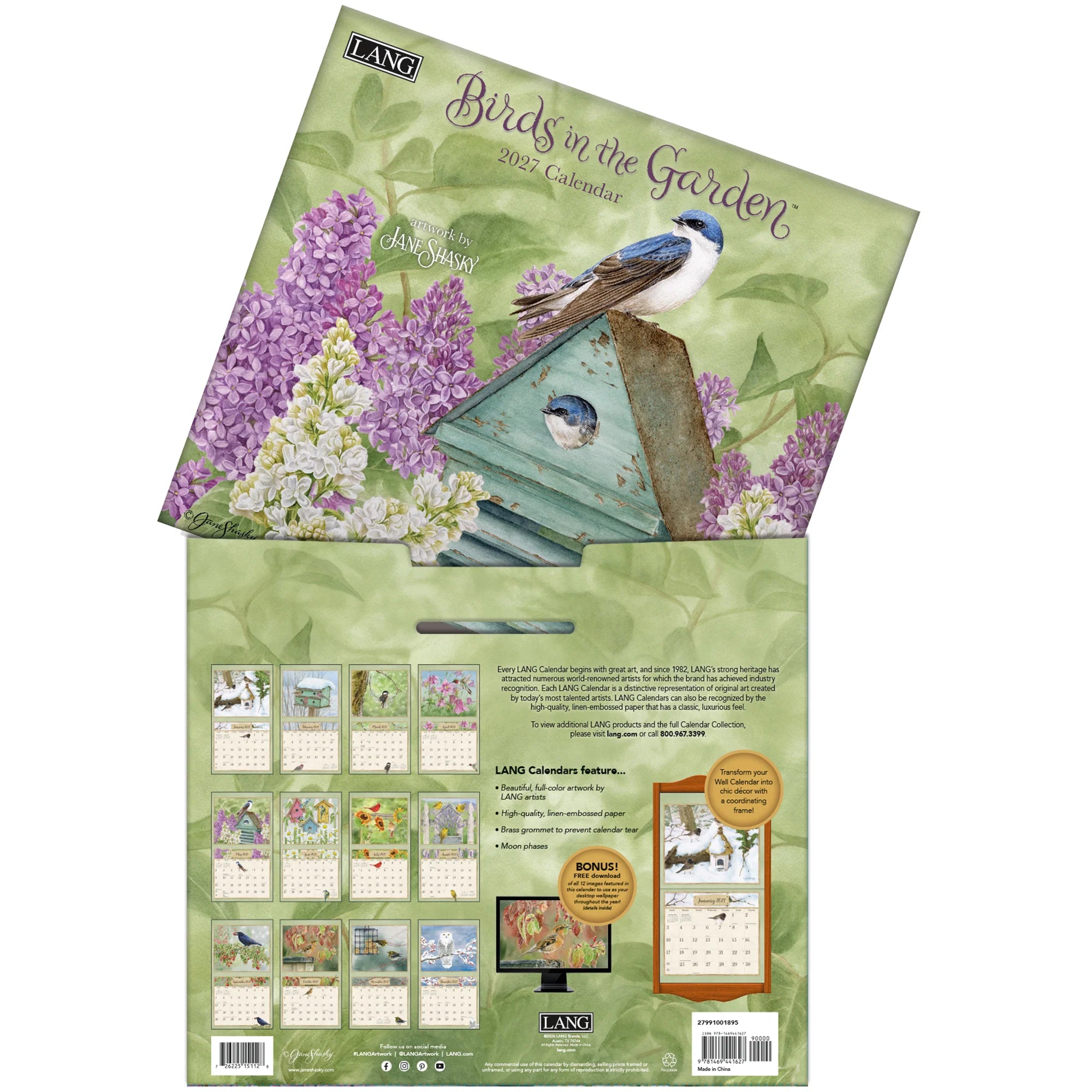 2027 Lang Calendar: Birds in the Garden