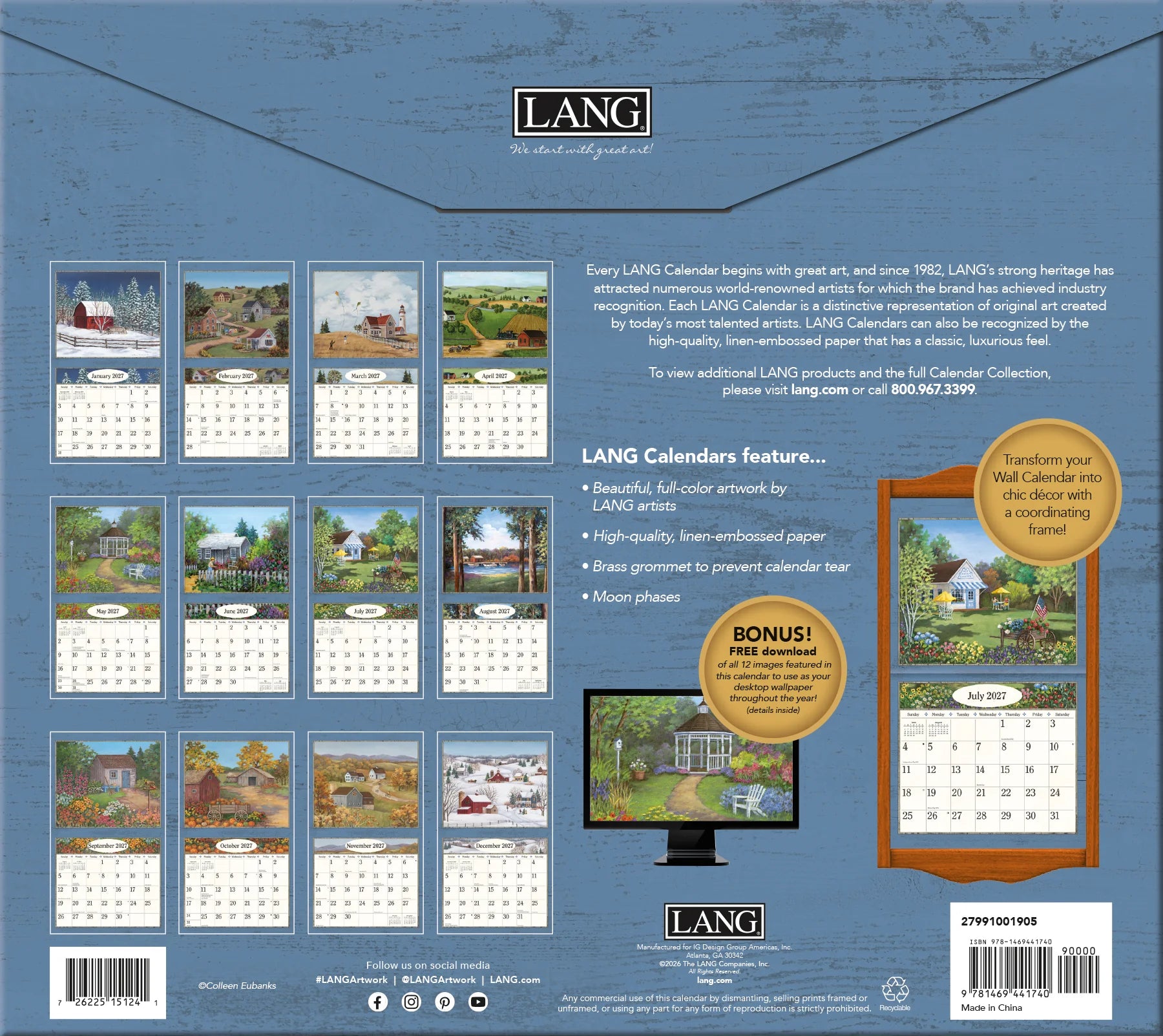 2027 Lang Calendar: Country Living