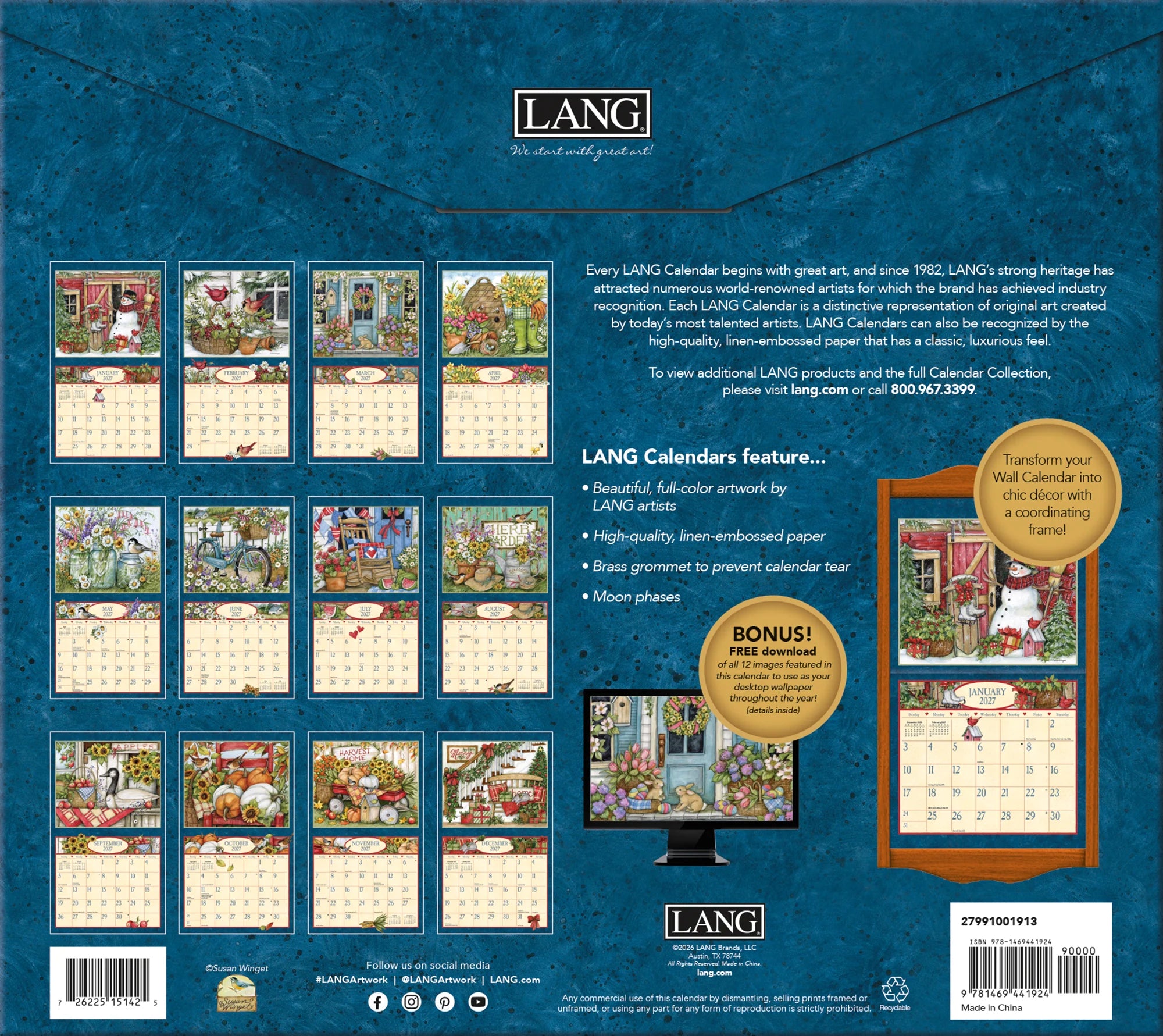 2027 Lang Calendar: Heart & Home