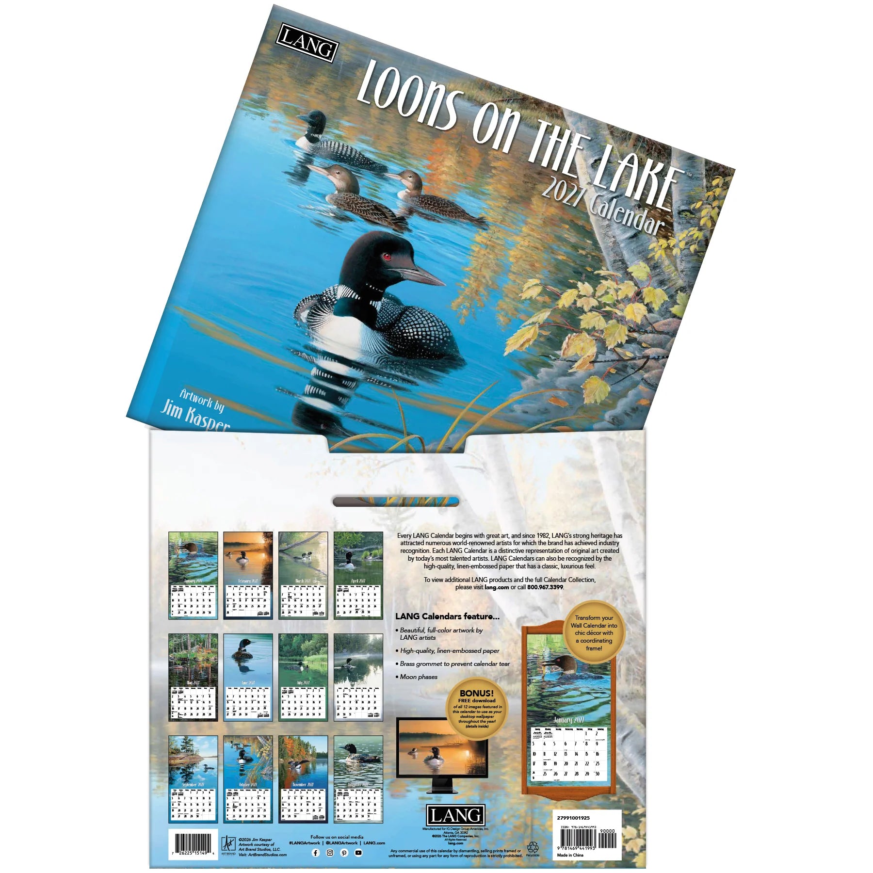 2027 Lang Calendar: Loons on the Lake