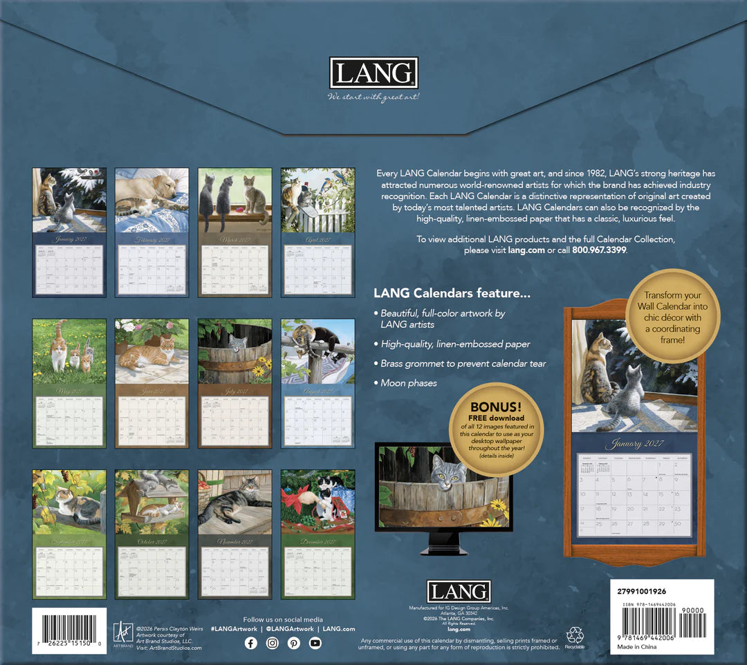 2027 Lang Calendar: Love of Cats