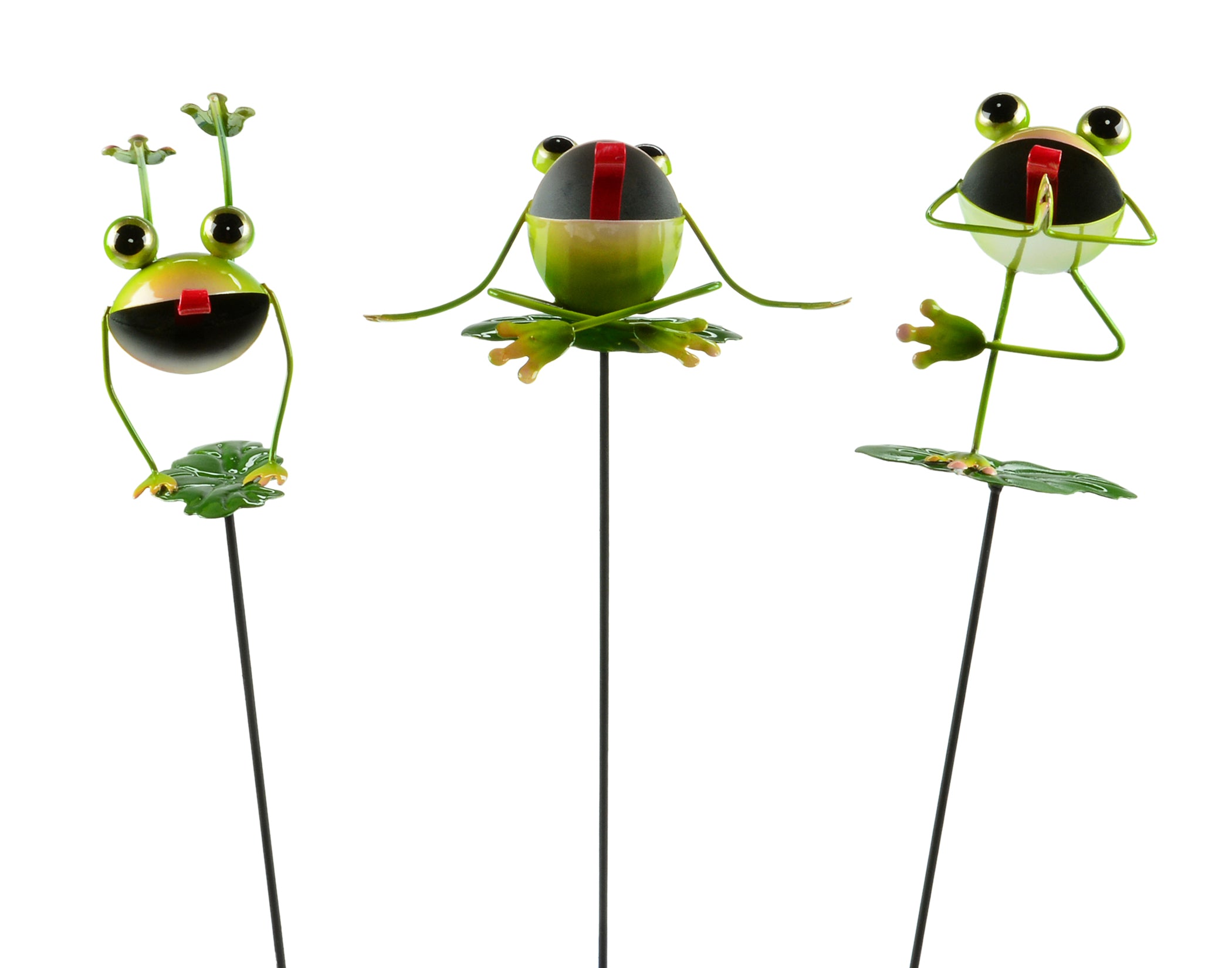 Yoga Frog Garden Stake