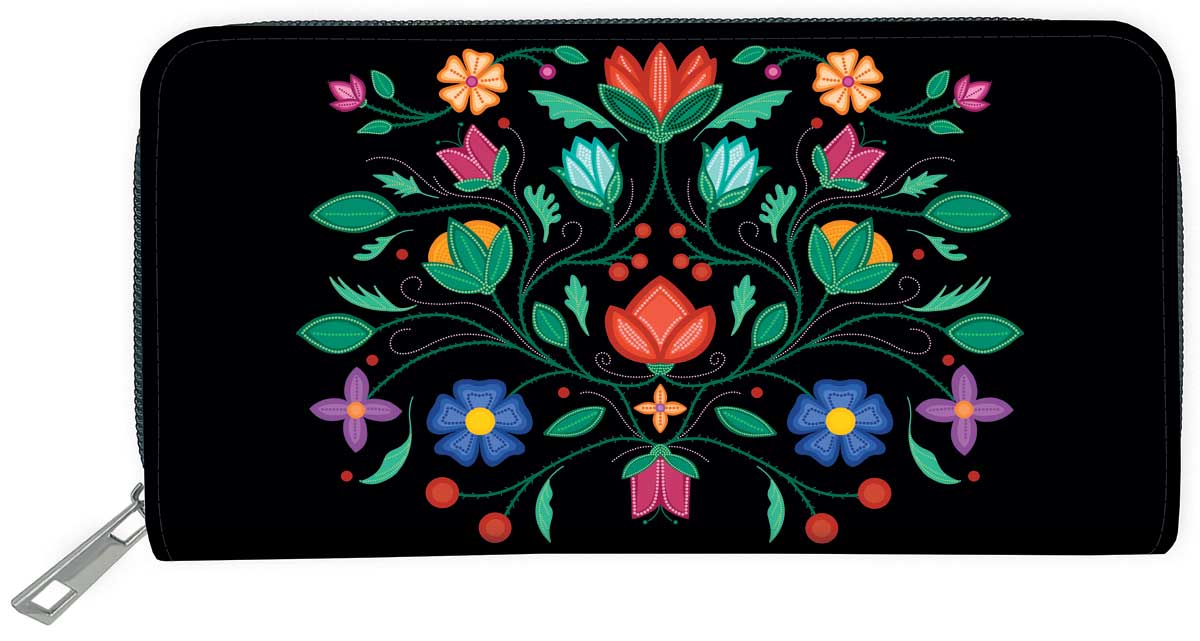 Indigenous Collection Embossed Wallet: Petals of Ancestry