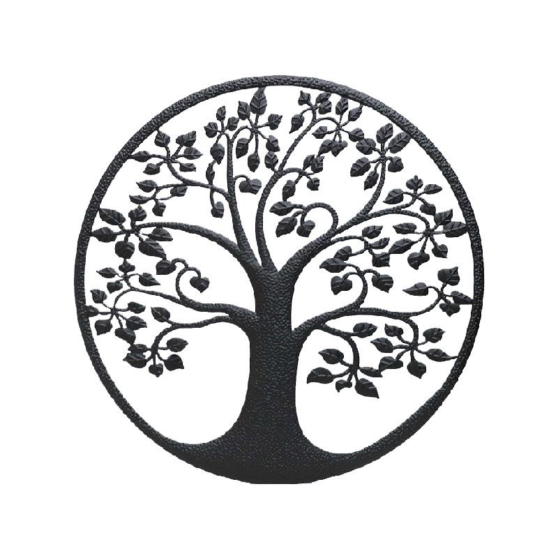 Tree of Life Circle in Black