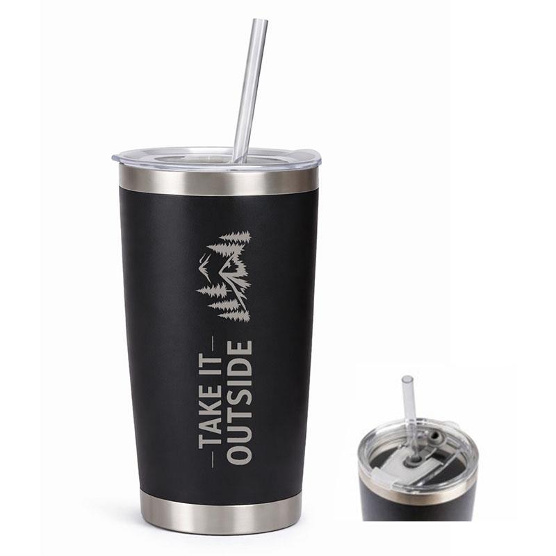 "Take it Outside" Black Tumbler