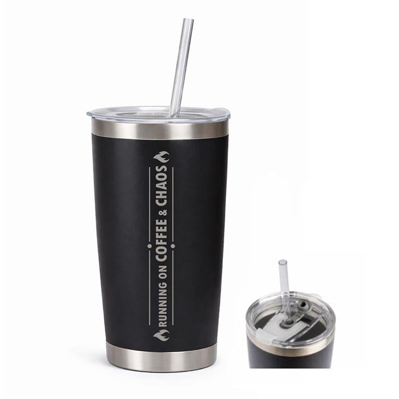 "Coffee and Chaos" Tumbler