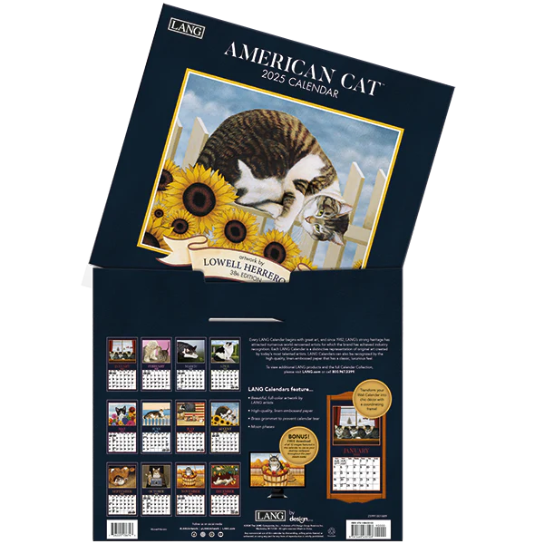 Lang Calendar: American Cat 2025