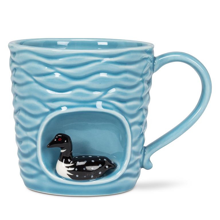 Wavy Mug with Loon in Alcove