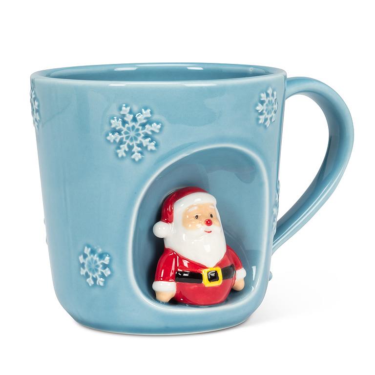 Snowflake Mug with Santa