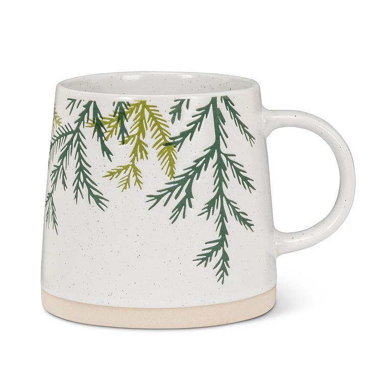 Wide Base Mug with Cedar Branches