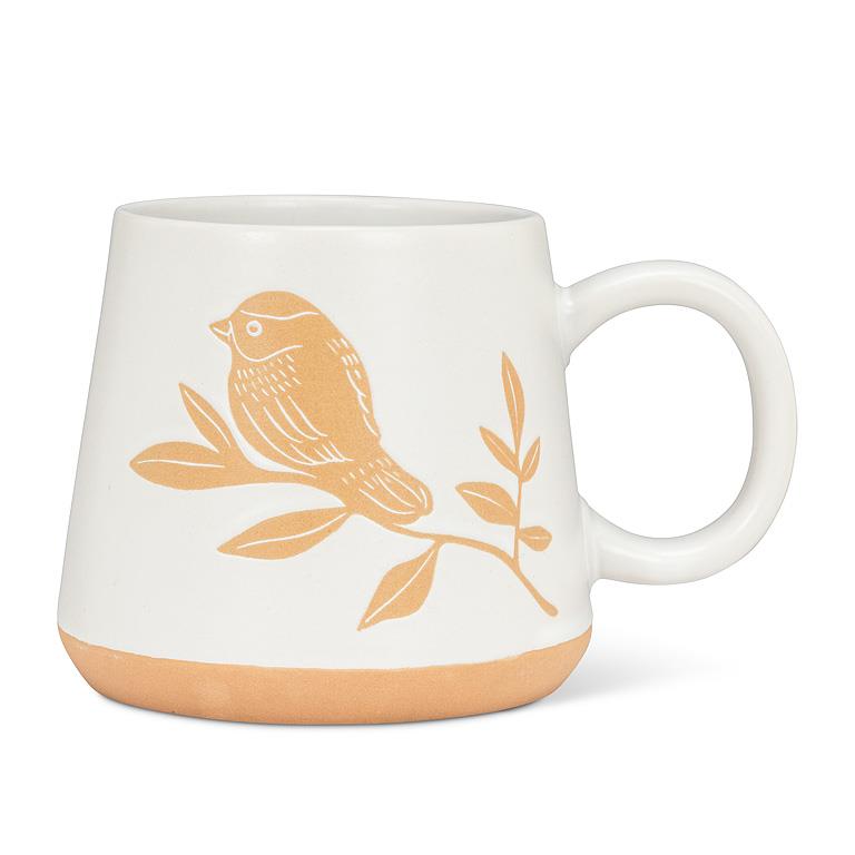 Oversized Mug with Birds on a Branch