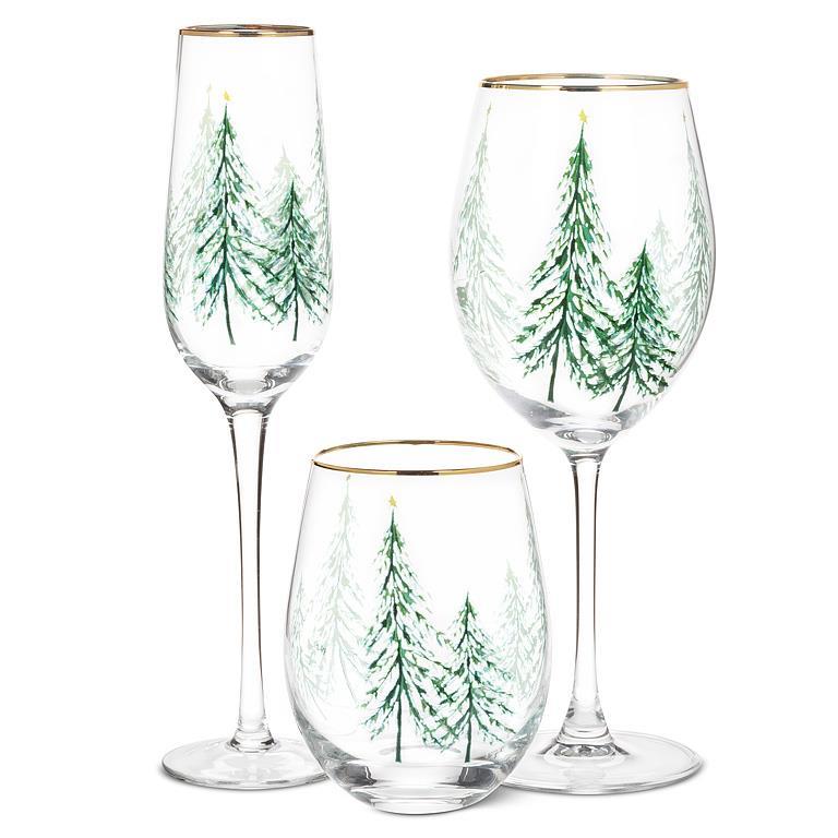 Winter Trees Glassware