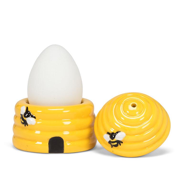 Beehive Egg Cup with Salt