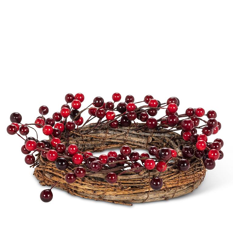 Red Berry Candle Ring