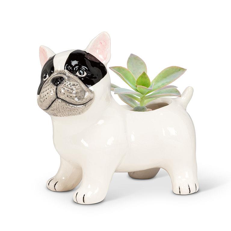 Small Boston Terrier Planter