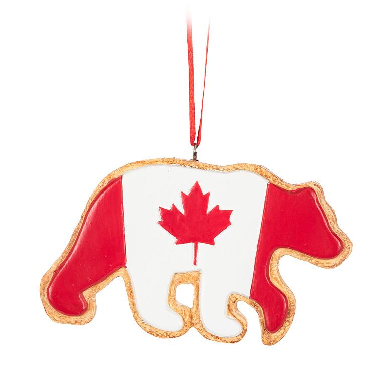 Canada Flag Animal Cookies Ornament