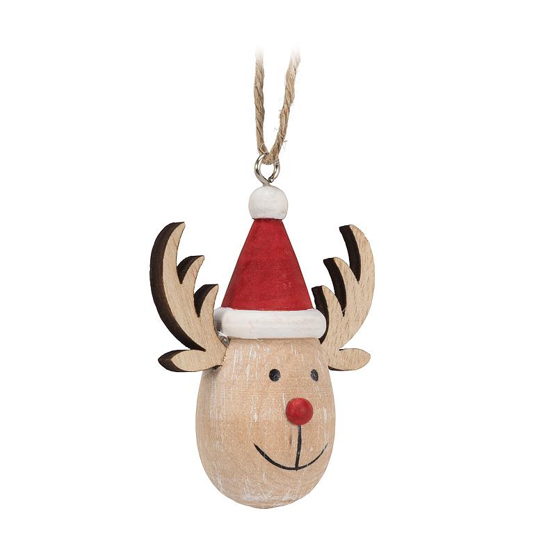 Small Reindeer Face Ornament