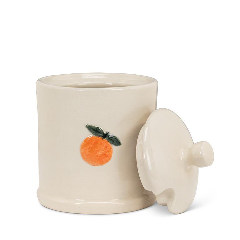 Covered Jam Jar with Orange Crest