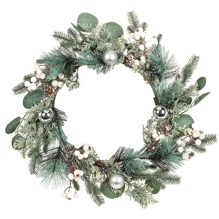 Pine, Eucalyptus & White Berries Swag