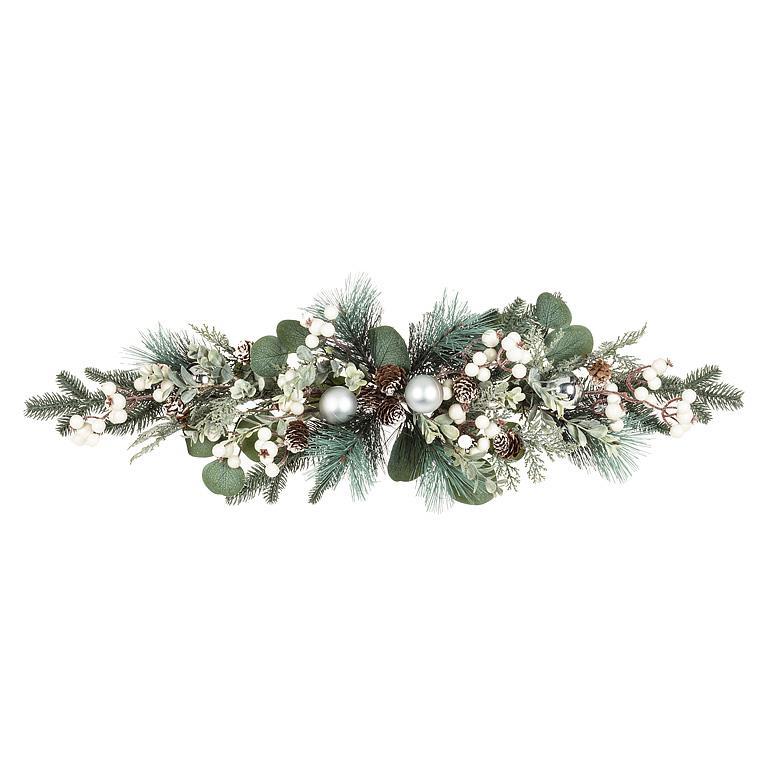 Pine, Eucalyptus & White Berries Swag