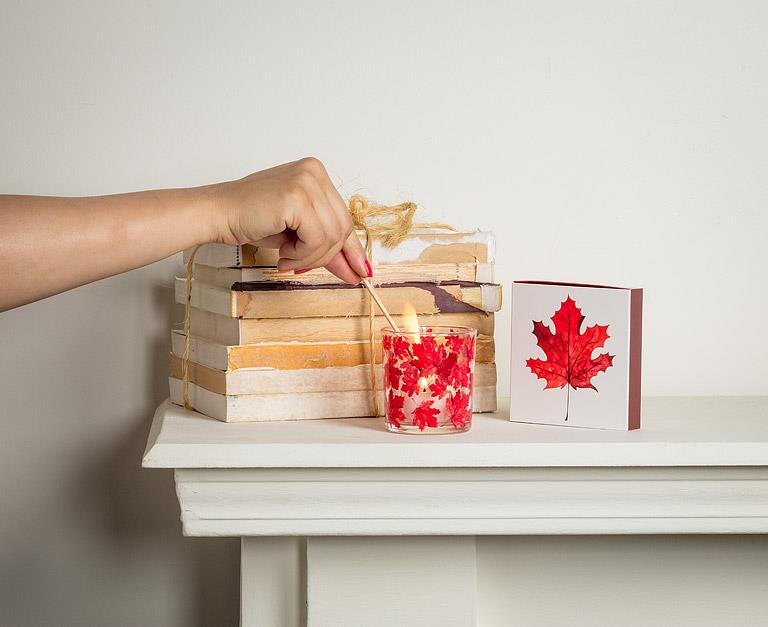 Maple Leaves Votive