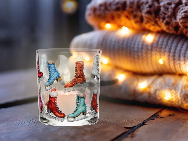 Vintage Skates Votive