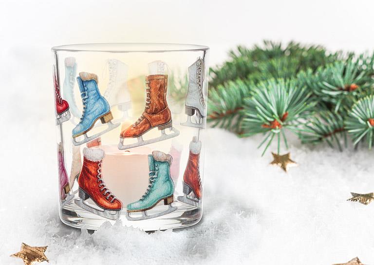 Vintage Skates Votive