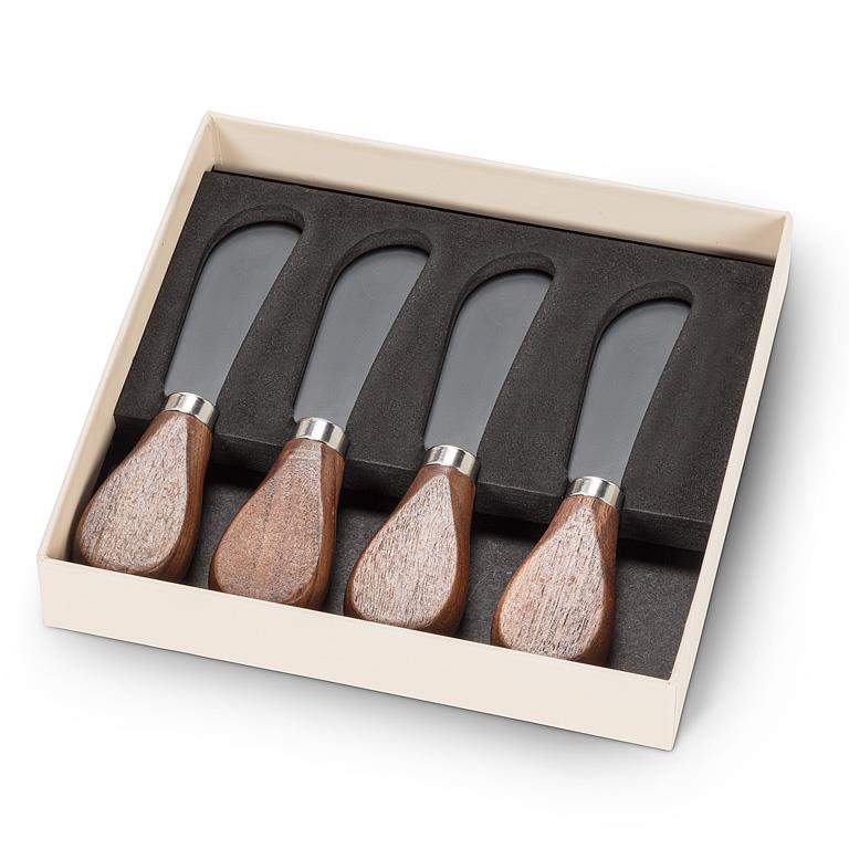 Walnut Handled Pate Knives-Set of 4