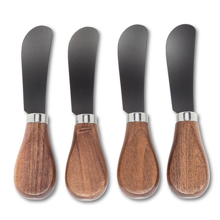 Walnut Handled Pate Knives-Set of 4