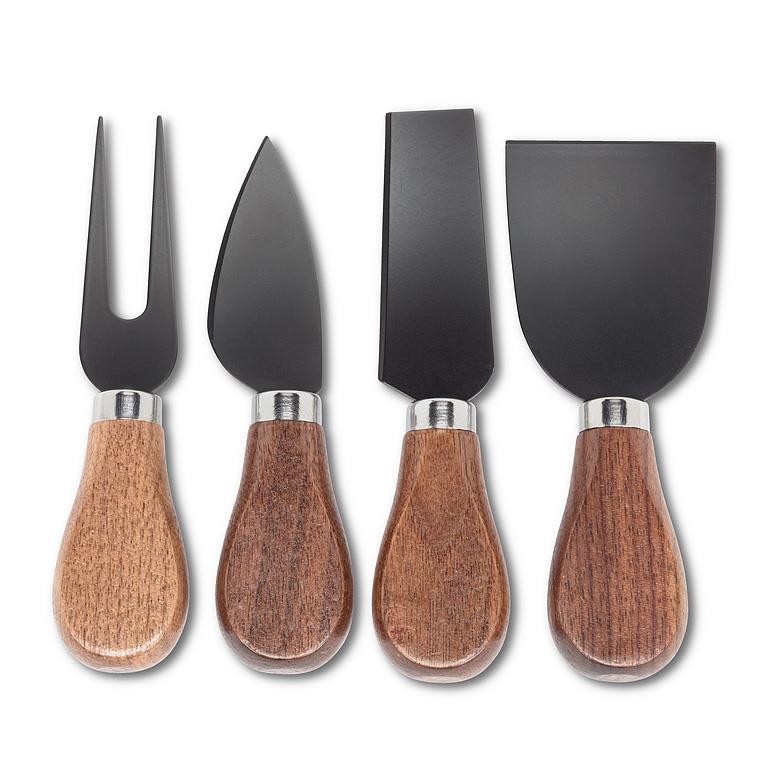 Walnut Handled Cheese Knives-Set of 4