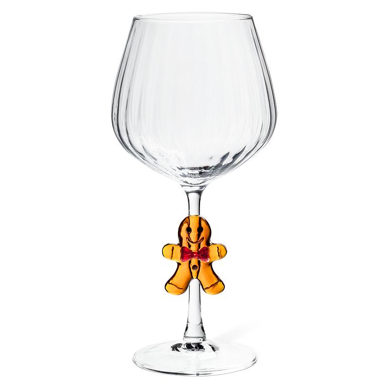 Gingerbread Man Optic Wine Glass