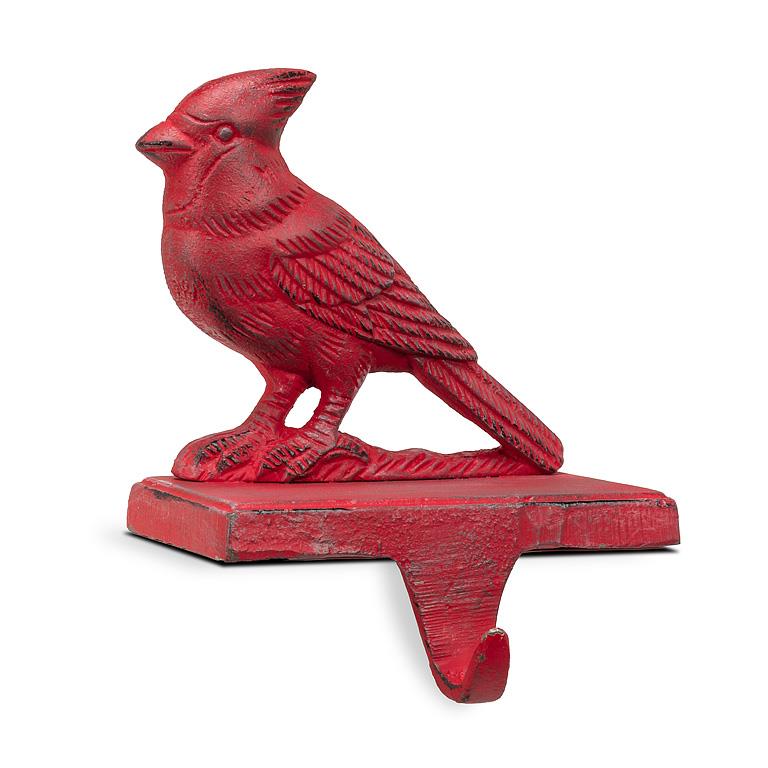 Cast Iron Cardinal Stocking Hanger