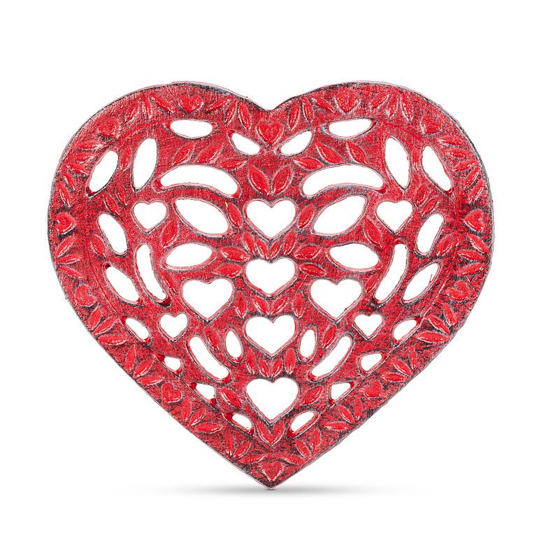 Cast Iron Filigree Heart Trivet