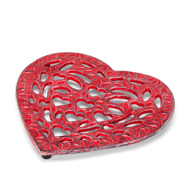 Cast Iron Filigree Heart Trivet