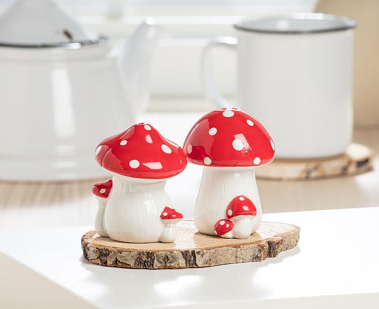 Red Dot Mushroom Salt and Pepper Set