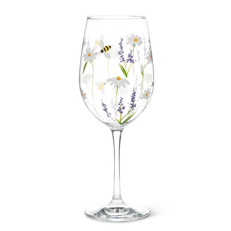 Lavender & Bees Stemware