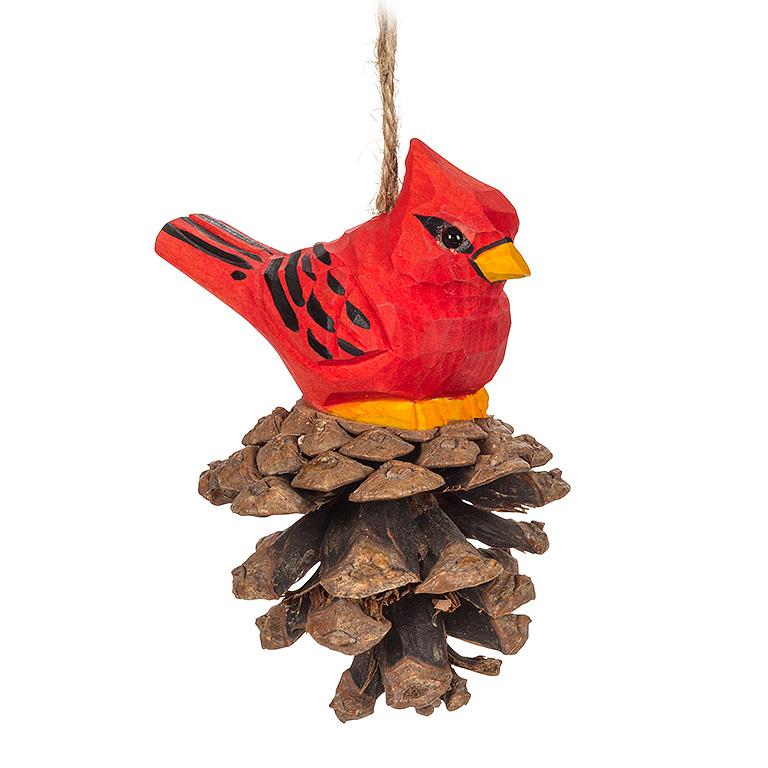 Cardinal on Pinecone