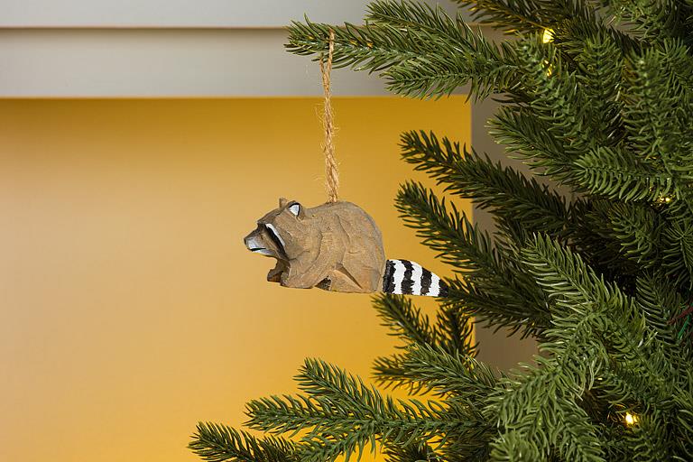 Raccoon Carved Ornament