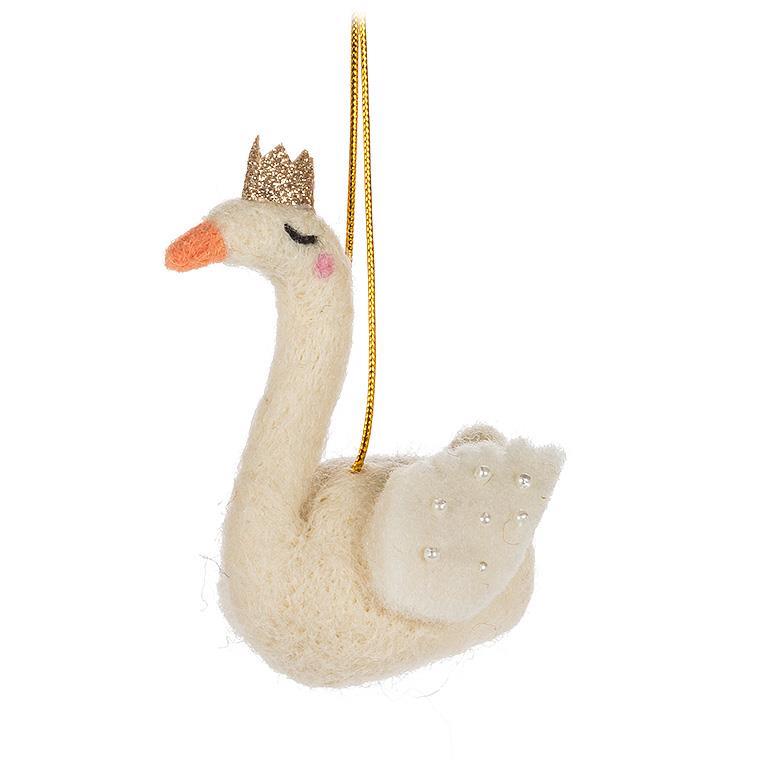 Swan in Crown Ornament