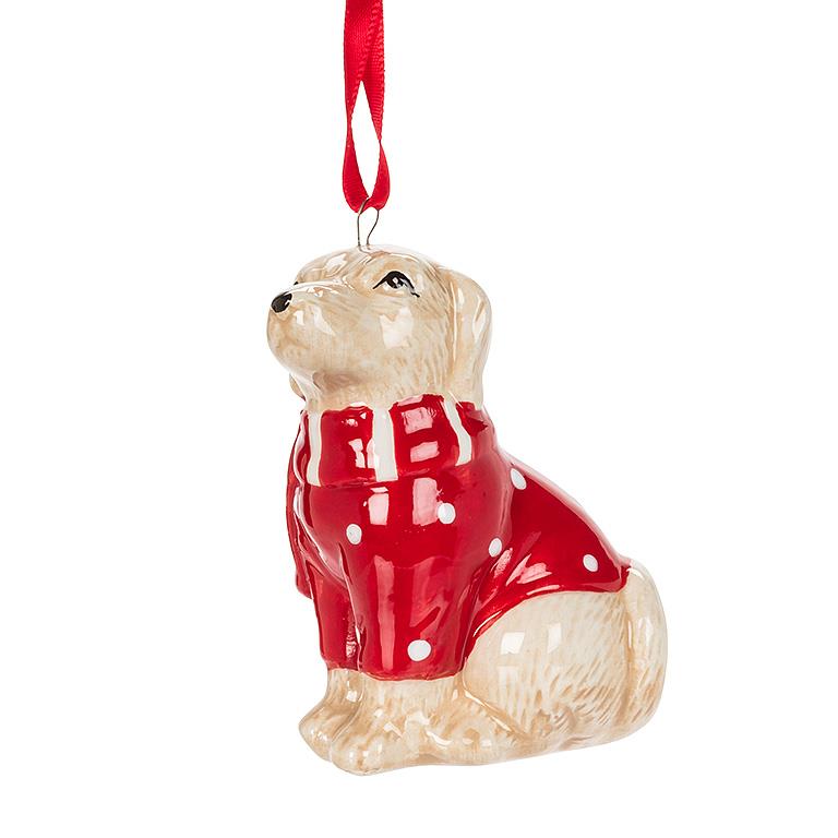 Dog in Sweater Ornament