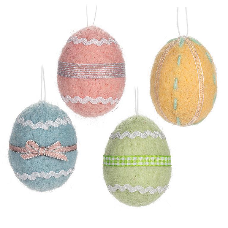 Decorated Wool Eggs