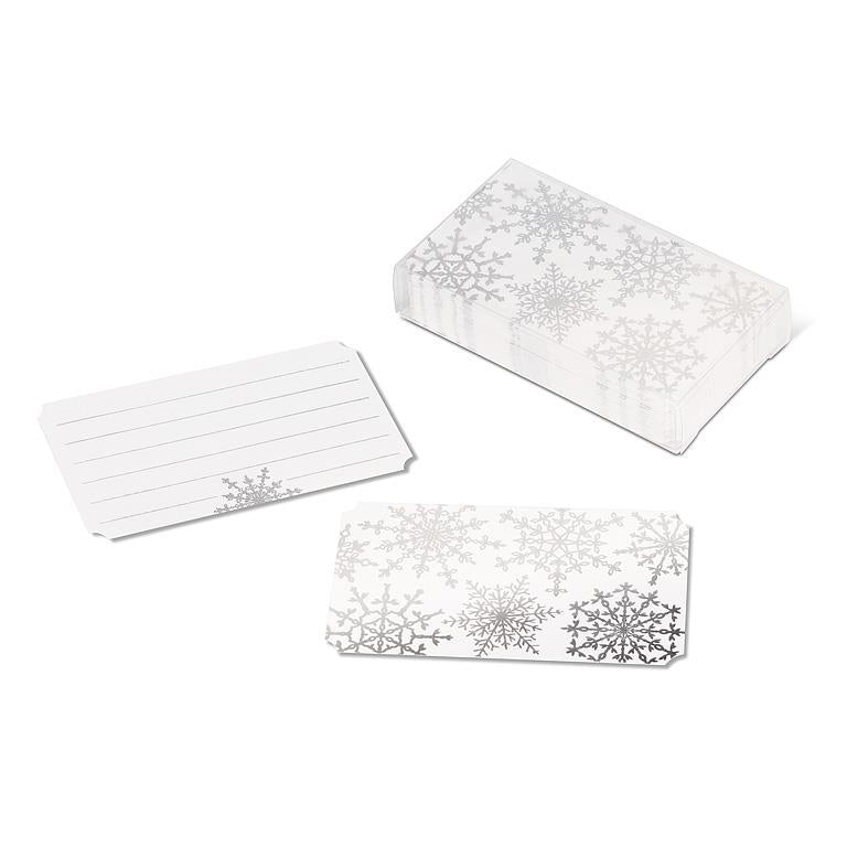 Snowflake Mini Note Cards-50 Pieces