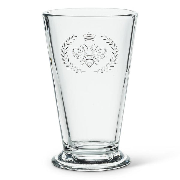 Bee in Crest High Ball Glass