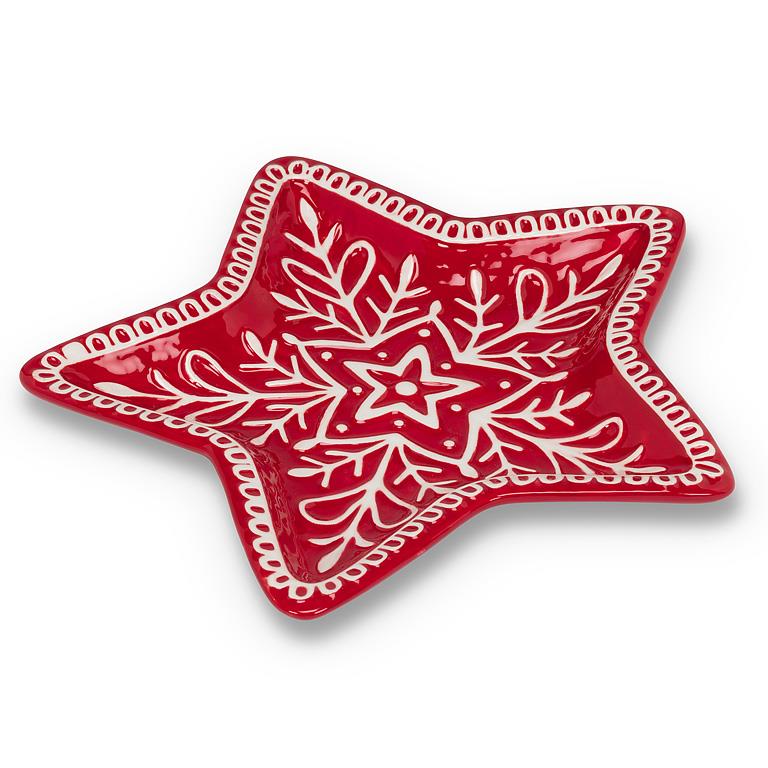 Snowflake Star Shaped Plate