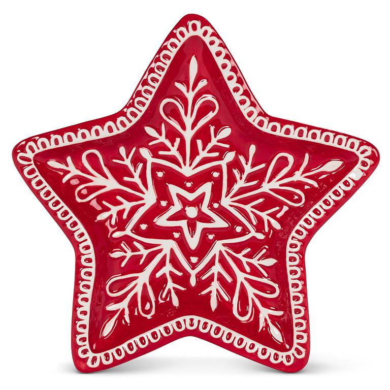 Snowflake Star Shaped Plate