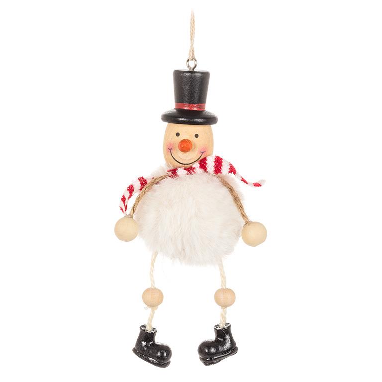 Pompom Snowman Ornament