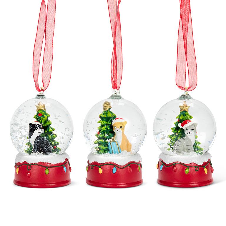 Mini Cat Snow Globe Ornament