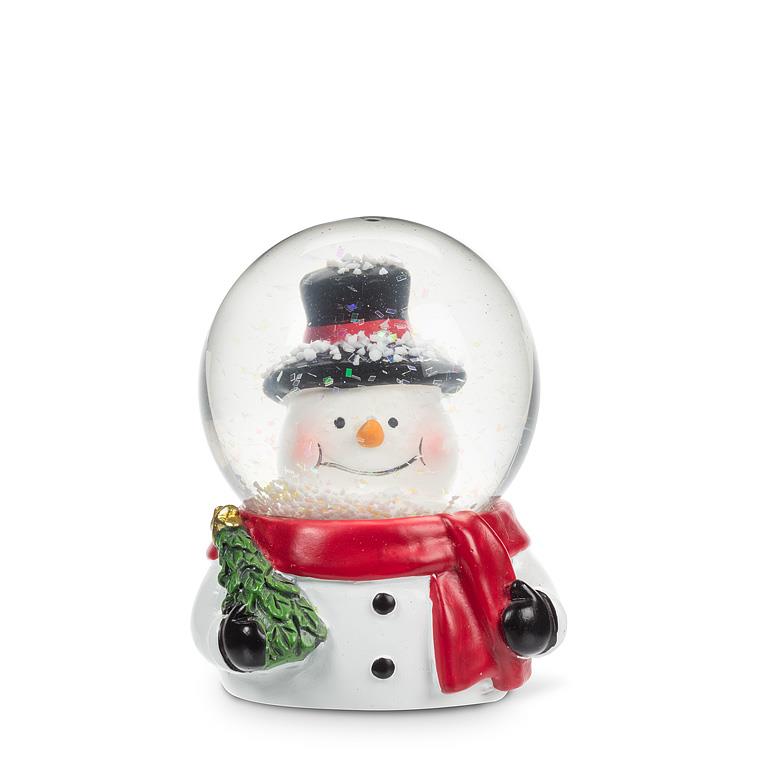 Mini Snowman Head in Snow Globe