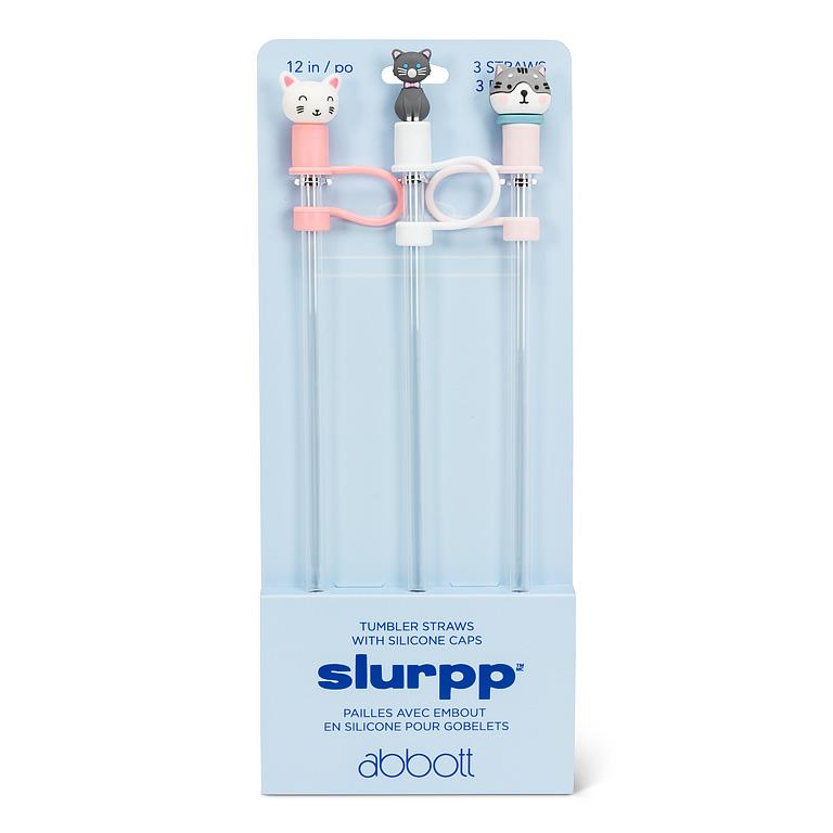 Jumbo Straws with Cat Caps